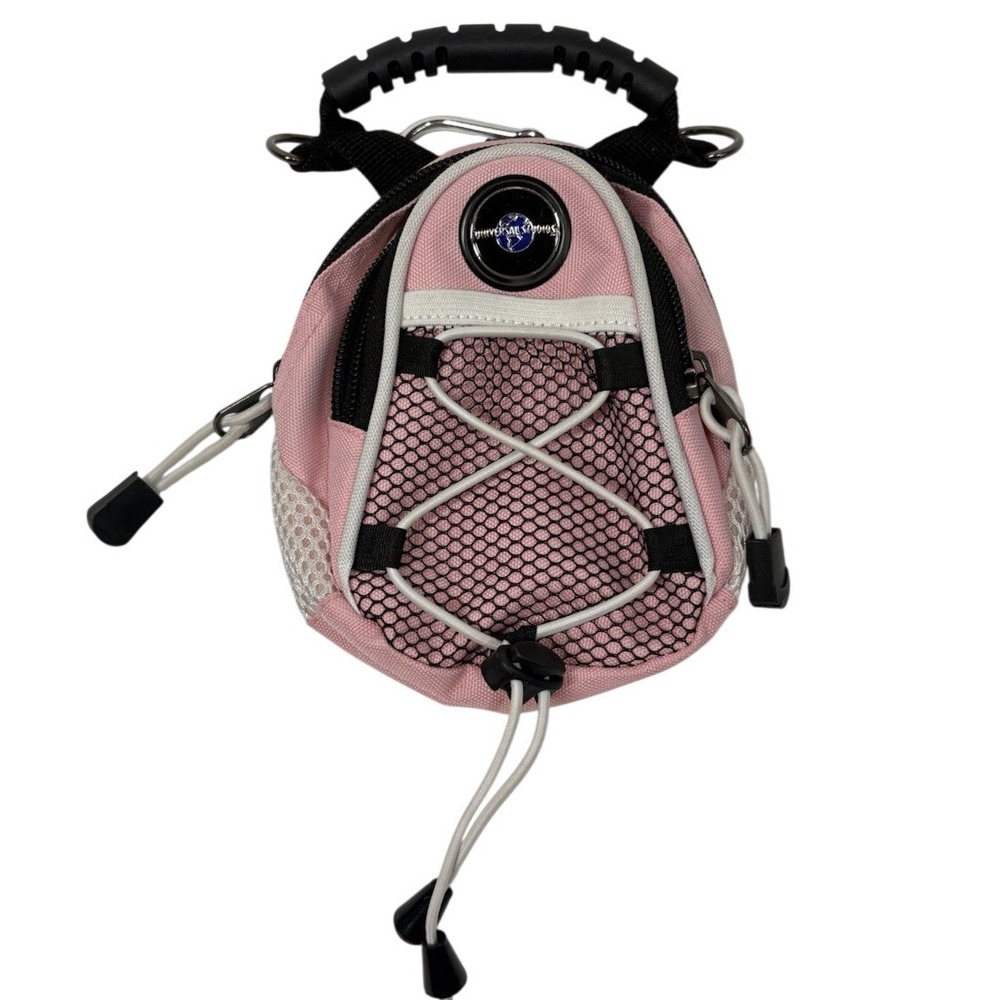 Universal Studios‎ Mini Belt Bag Light Pink Keychain Coin Pouch Nylon Zip Bag